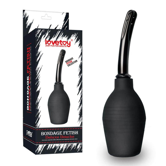 Bondage Fetish Douche - Irigator anal, negru, 25.5 cm