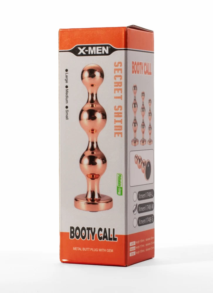 Booty Call - Dop anal metalic, auriu, L - detaliu 1