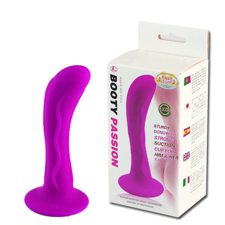 Booty Passion IV - Dop Anal din Silicon cu Nervuri, 13 cm