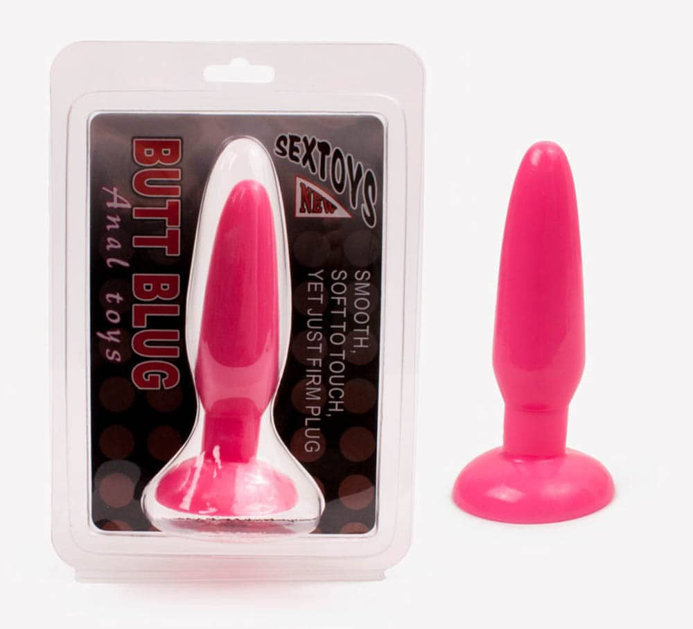 Butt Plug Anal Toys Pink - Dop Anal de Silicon cu Ventuza, 