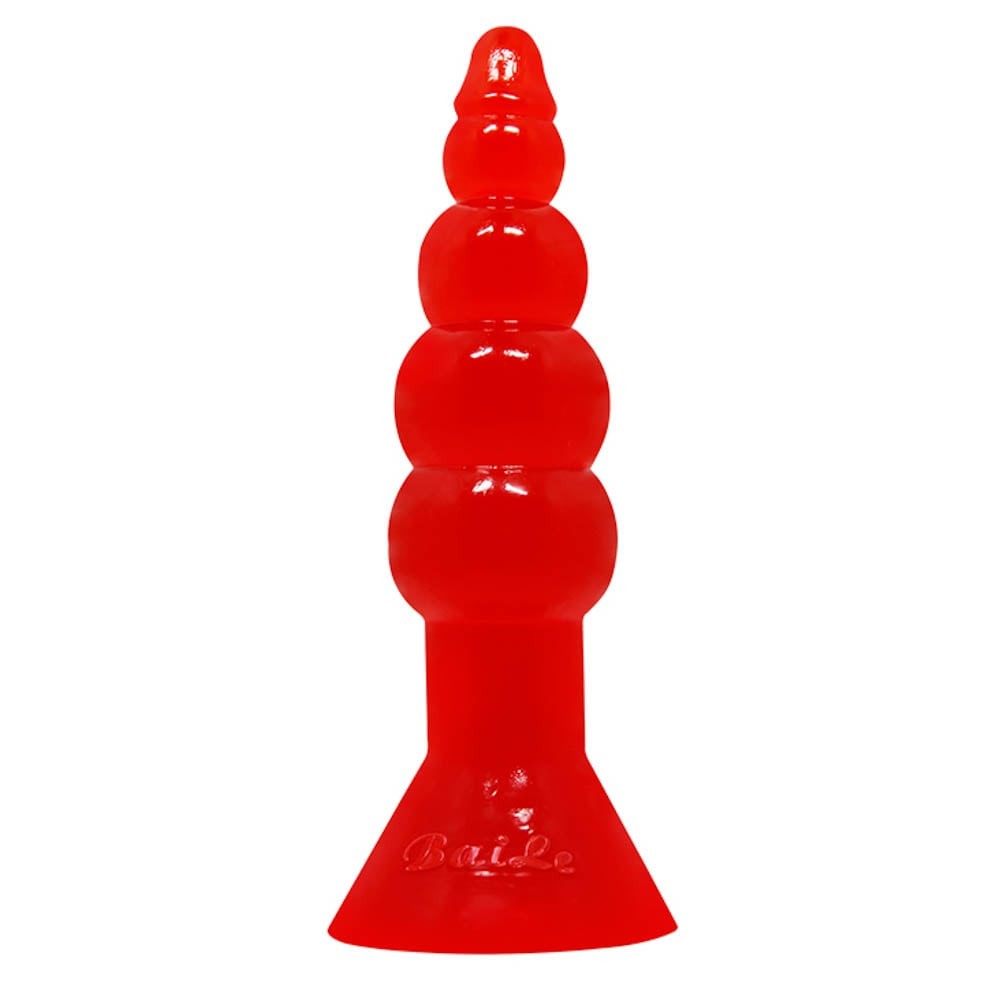 Butt Riders Anal Plug Red - Dop Anal cu Ventuza, 17 cm
