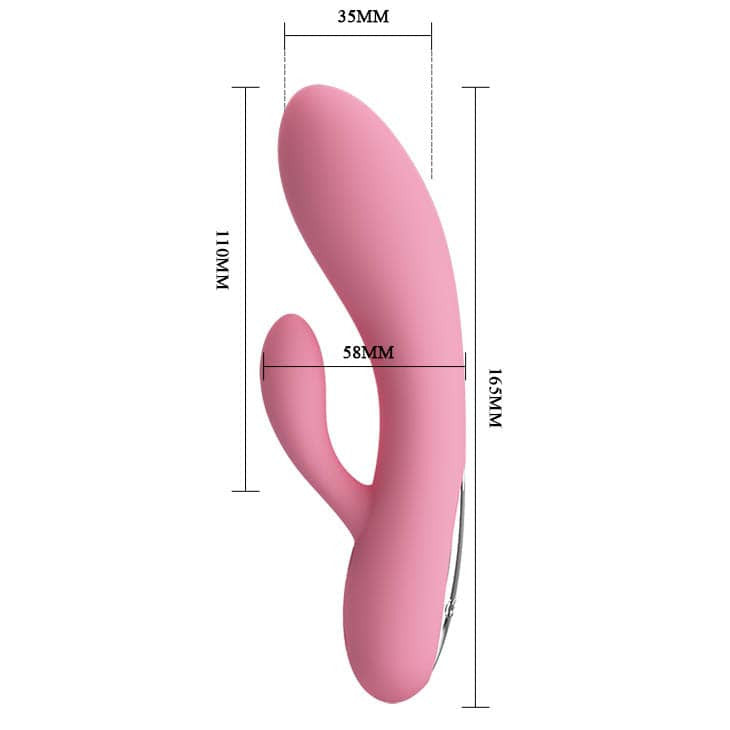 Carol - Vibrator iepuraș, roz deschis, 16.5 cm - detaliu 3
