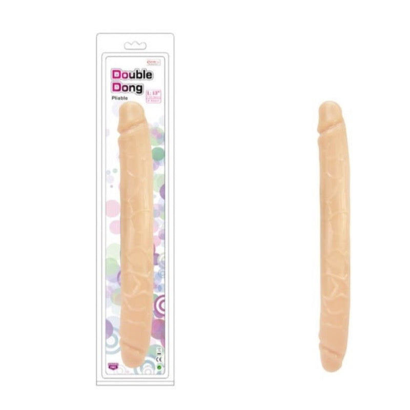 Charmly Pliable Double Dong - Dildo Dublu din TPE, 33 cm - detaliu 2