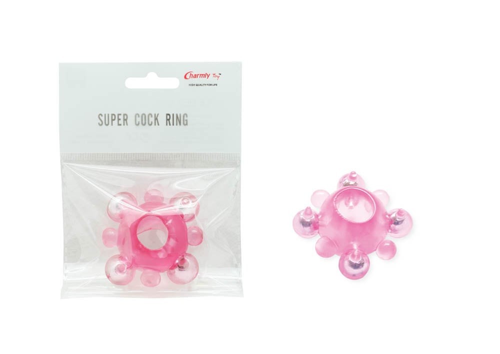 Charmly Super Cock Ring Pink No. 2. - Inel pentru Penis Flexibil