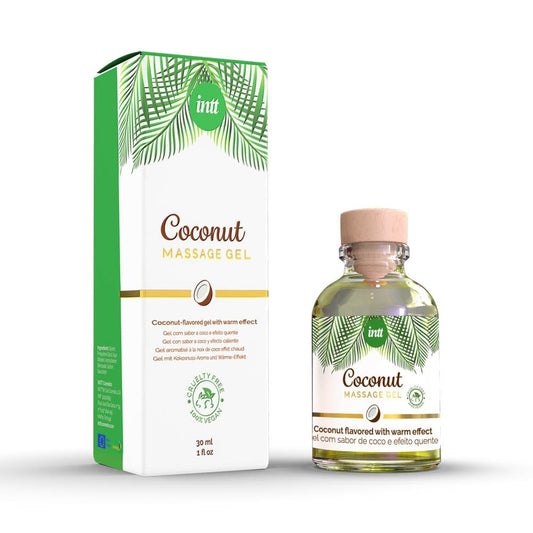 Coconut Vegan - Gel de Masaj cu Aroma de Cocos si Efect Incalzire, 30 ml