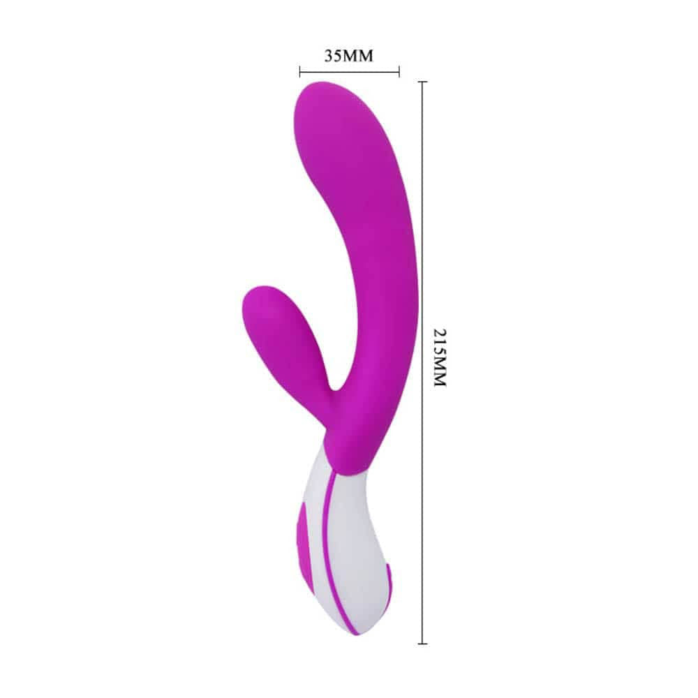 Colby - Vibrator iepuraș, mov, 21.5 cm