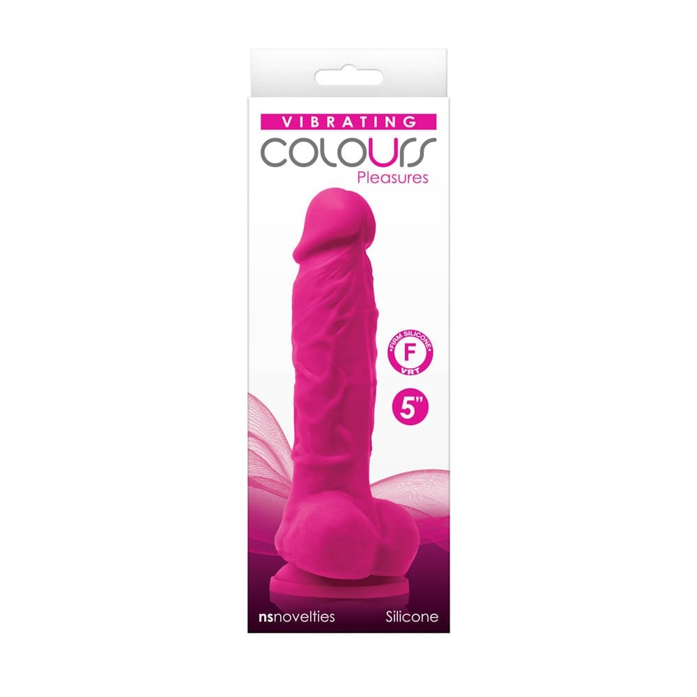 Colours Pleasures - Dildo cu vibrații, roz, 12.7 cm - detaliu 1