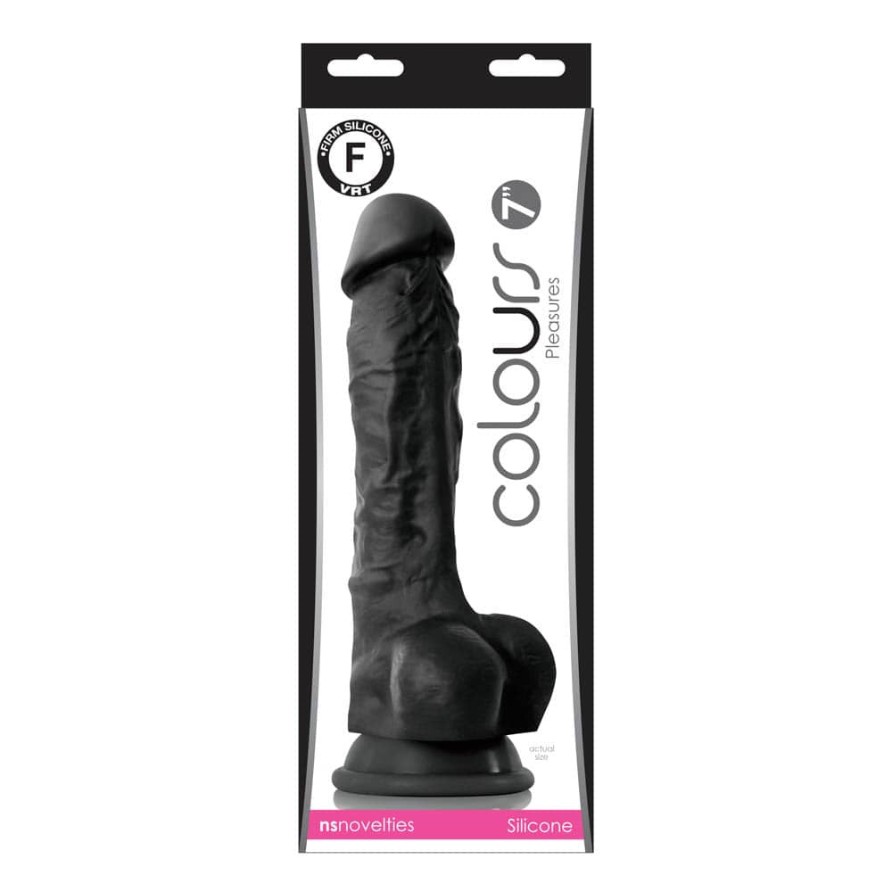 Colours Pleasures - Dildo realist, negru, 22.5 cm - detaliu 1