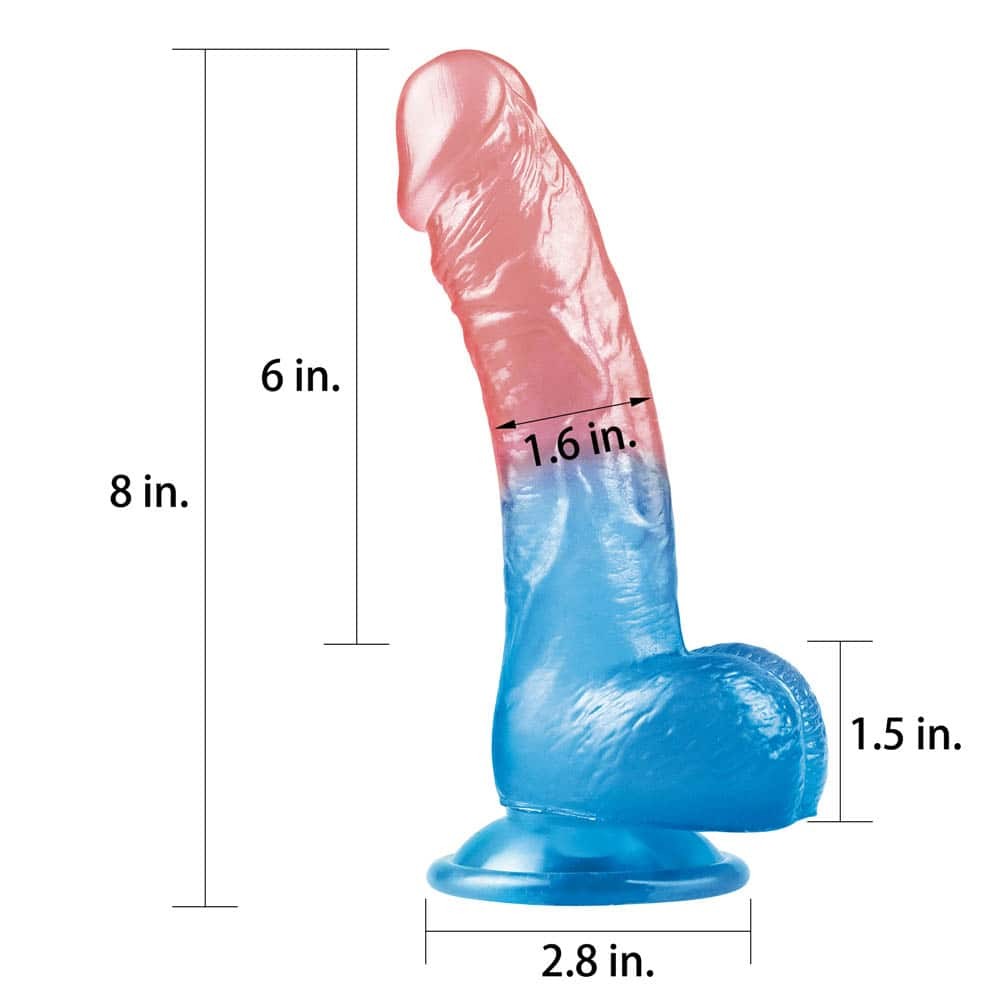 Dazzle Studs - Dildo multicolor, 20 cm - detaliu 4