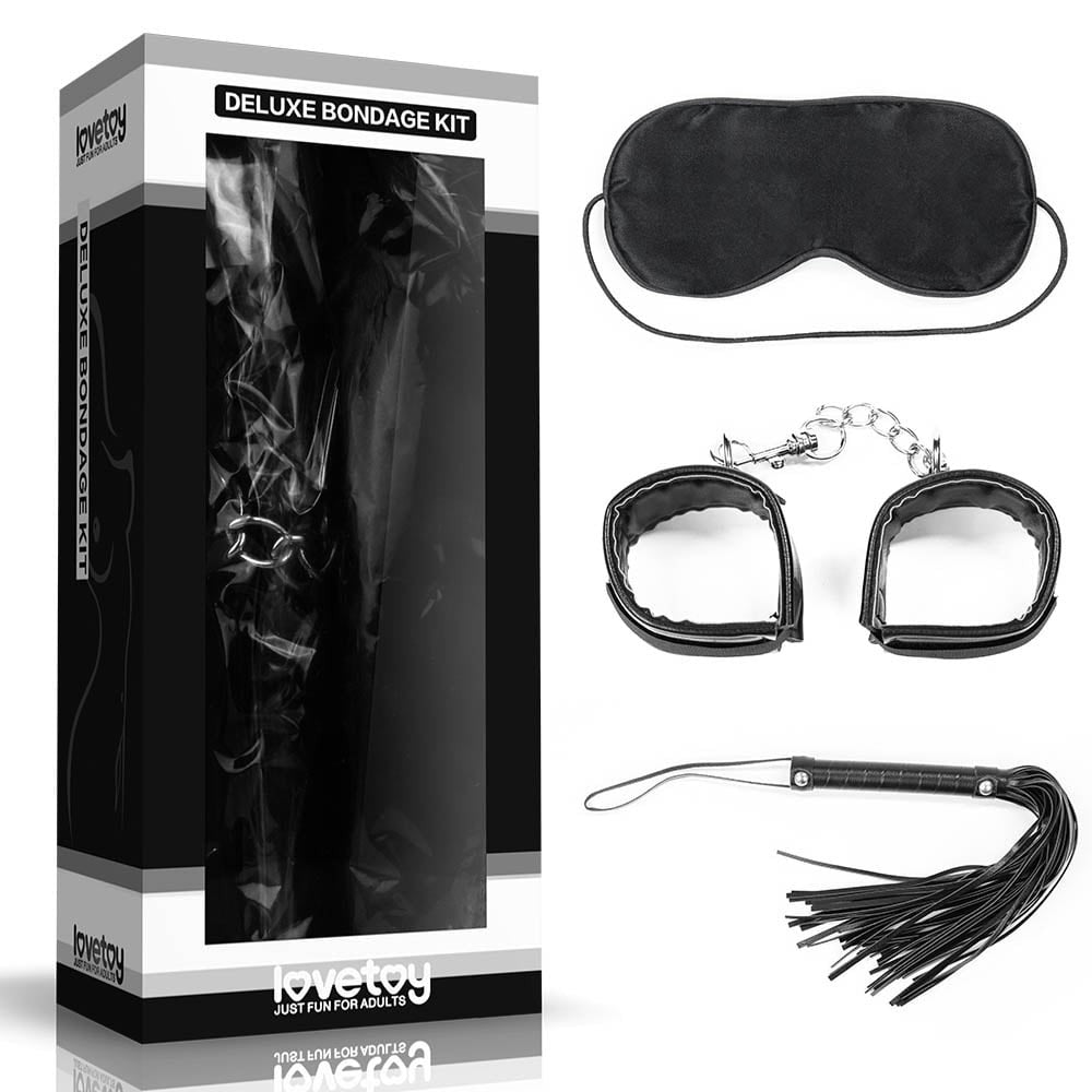 Deluxe Bondage Kit Black I - Set BDSM cu 3 Piese - detaliu 3