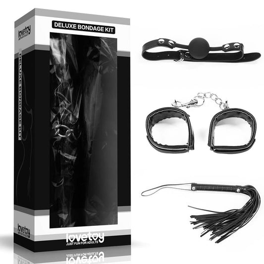 Deluxe Bondage Kit Black II - Set BDSM cu 3 Piese - detaliu 3