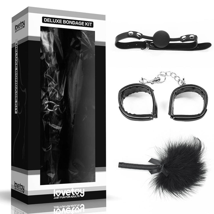 Deluxe Bondage Kit Black III - Set BDSM cu 3 Piese - detaliu 3