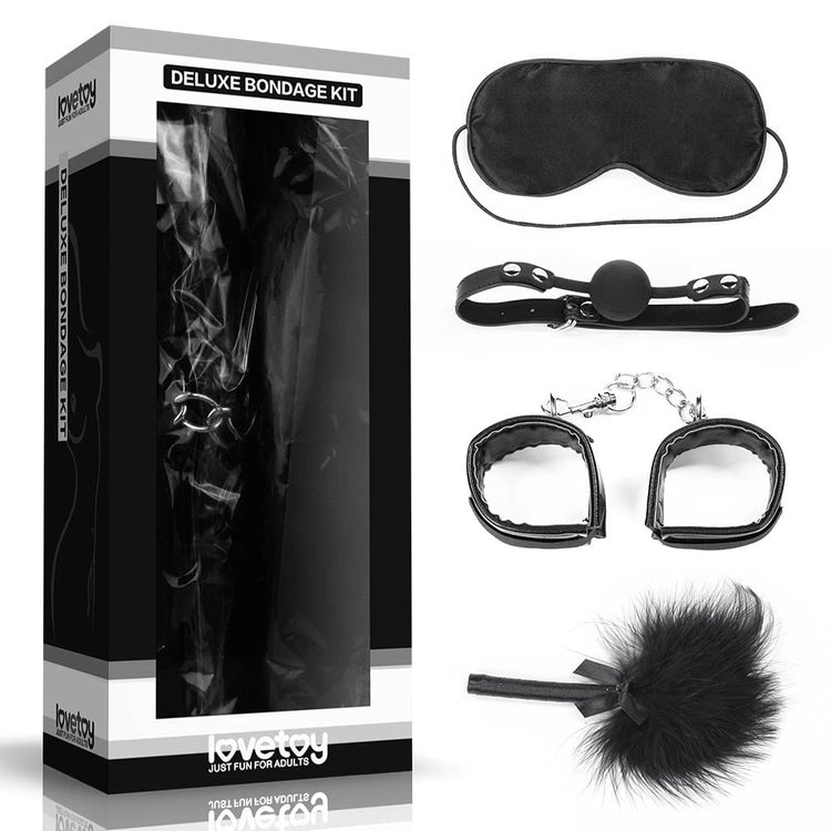 Deluxe Bondage Kit Black IV - Set BDSM cu 4 Piese - detaliu 4