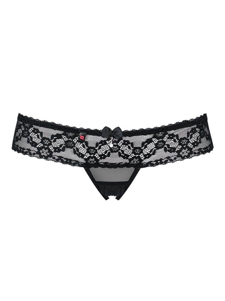 Diana - Lenjerie tanga sexy, negru, S/M - detaliu 2
