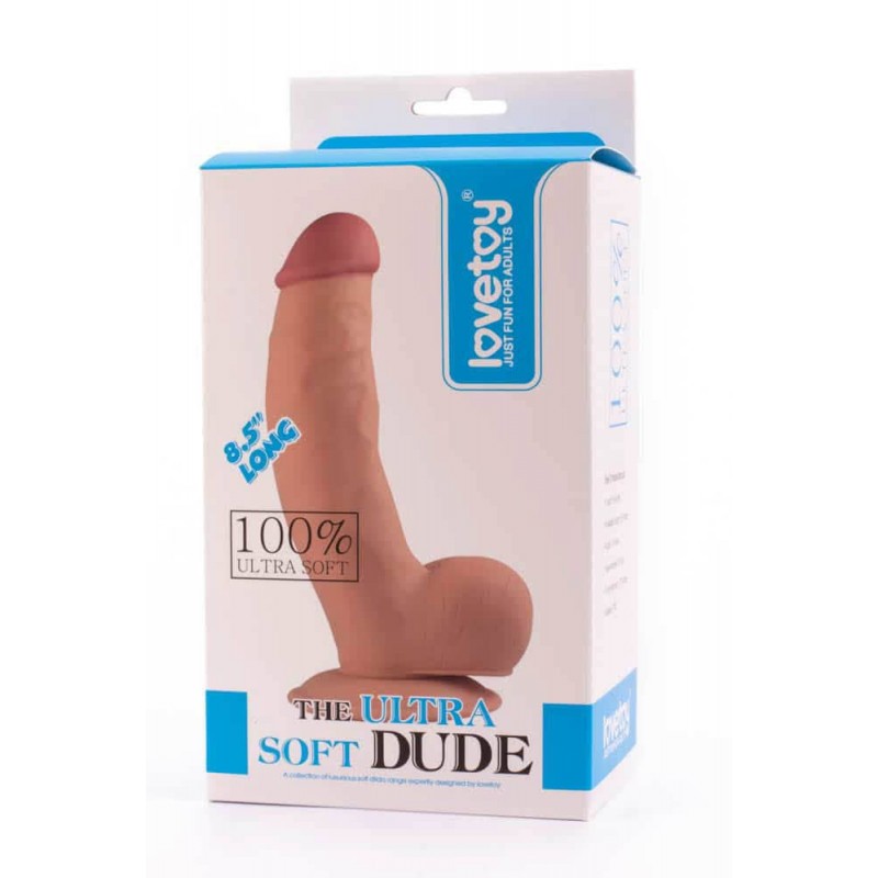 Ultra Soft Dude - Dildo Realistic cu Testicule 20 cm