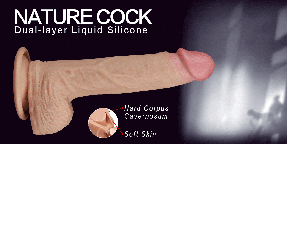 Dual-Layered Silicone Nature Cock Flesh - Dildo Realistic 20 cm