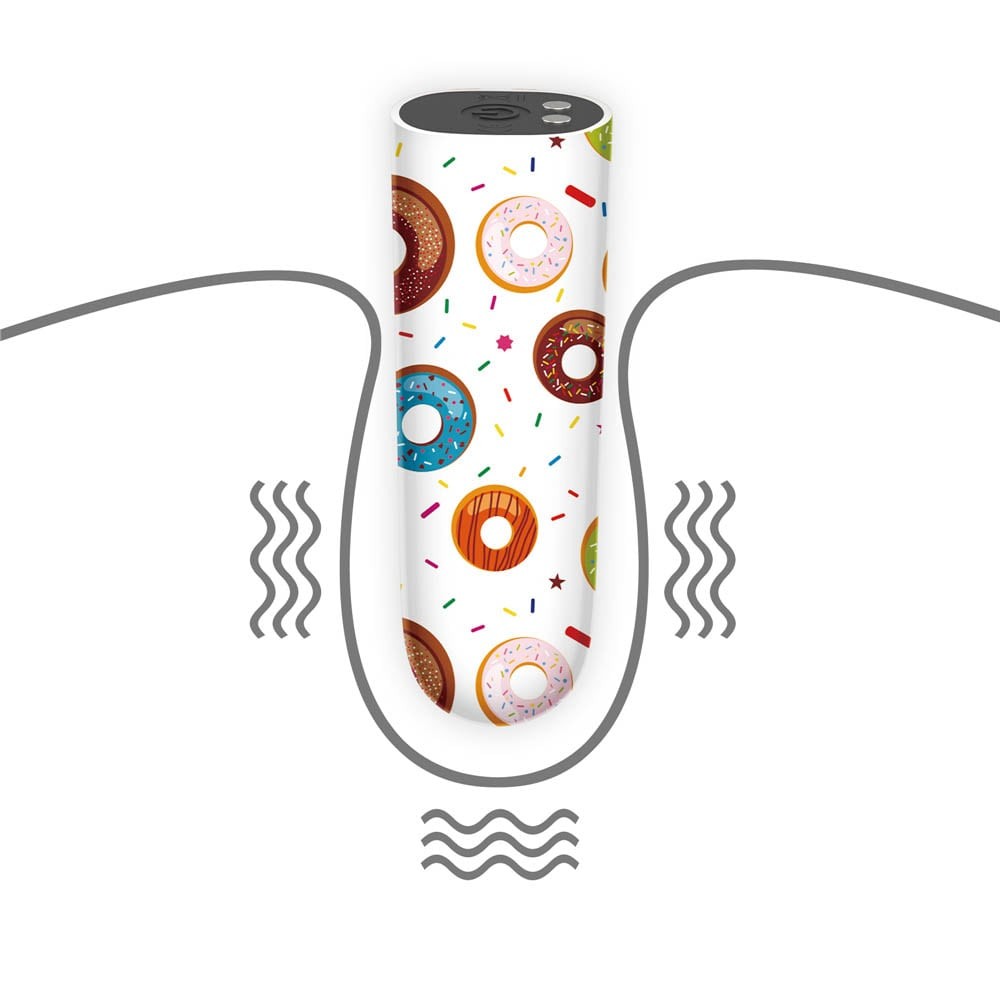 Donut Massager - Vibrator Glont Reincarcabil, 8,5 cm - detaliu 3