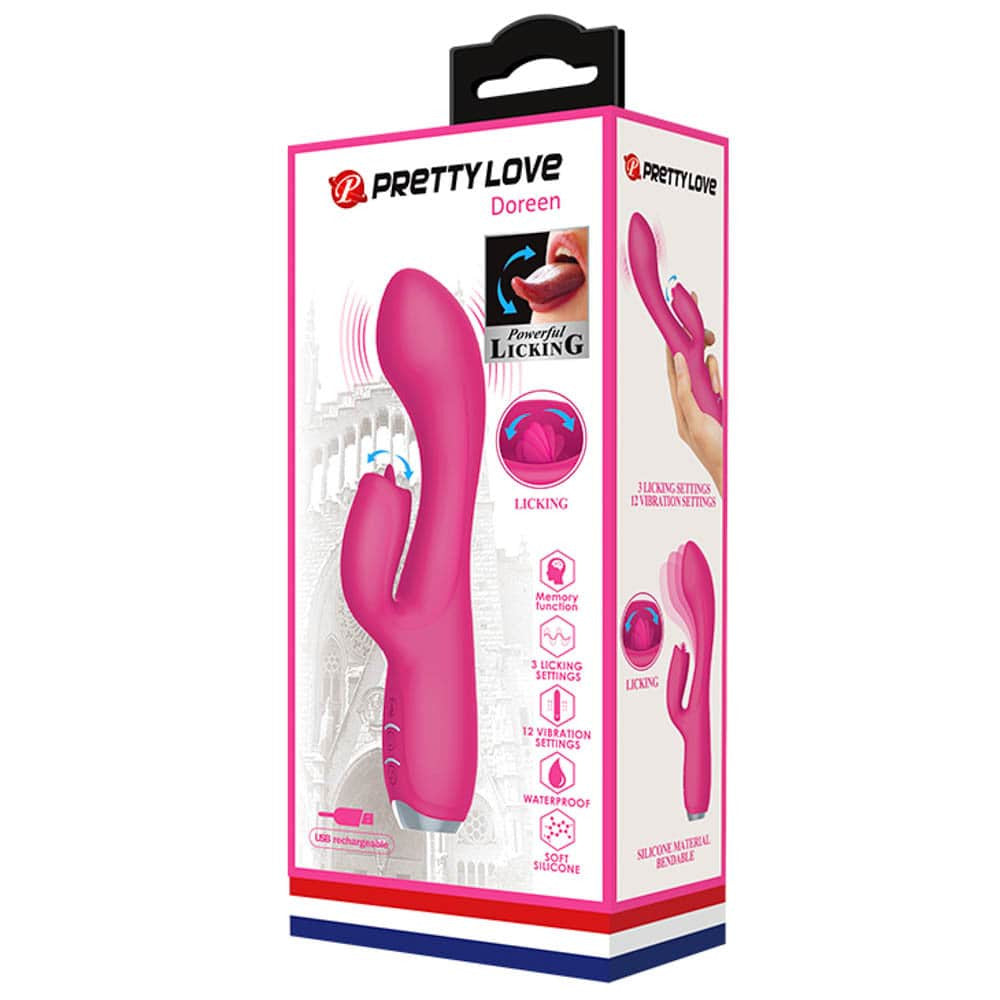 Dorin Limbă Iute - Vibrator tip iepuraș, mov, 19.8 cm - detaliu 6