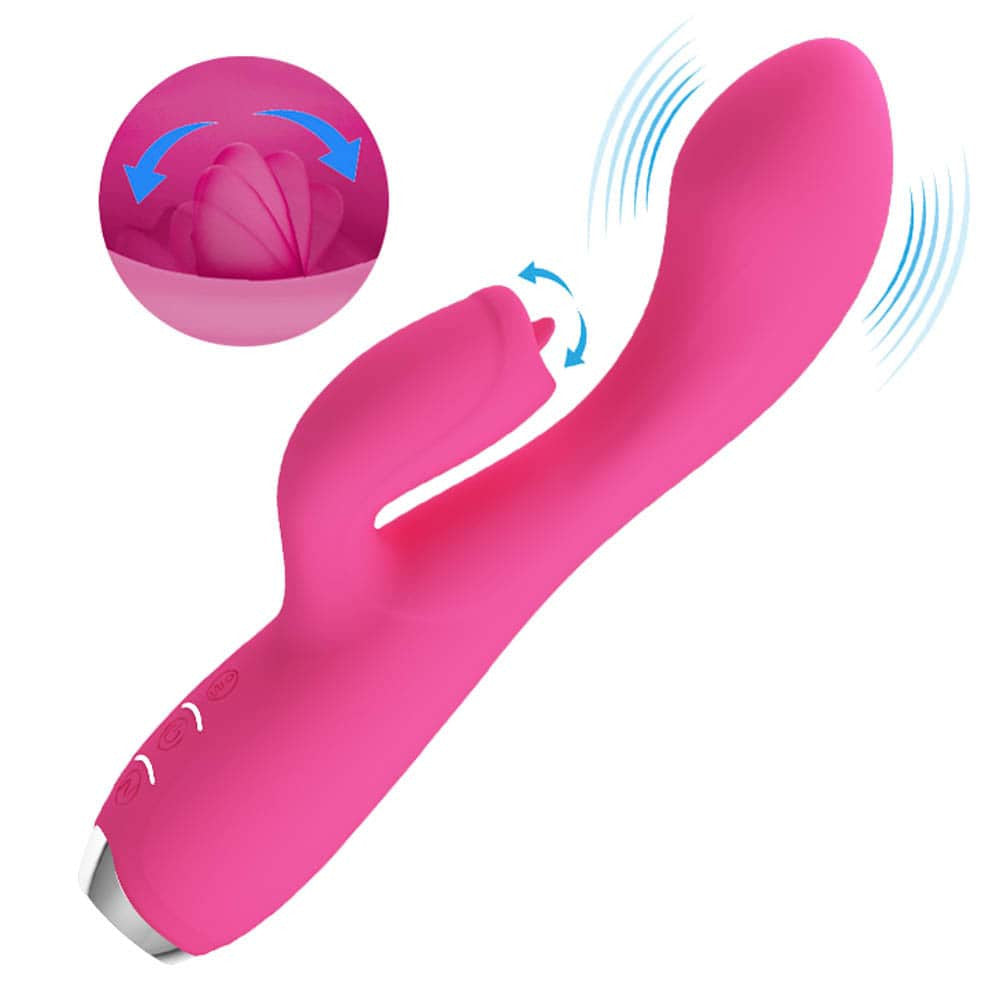 Dorin Limbă Iute - Vibrator tip iepuraș, mov, 19.8 cm - detaliu 7
