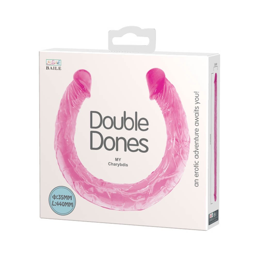Double Dong - Dildo dublu, roz, 44.5 cm - detaliu 3