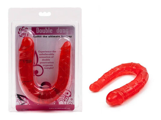 Double Dong Red - Dildo Dublu Rosu, 30 cm