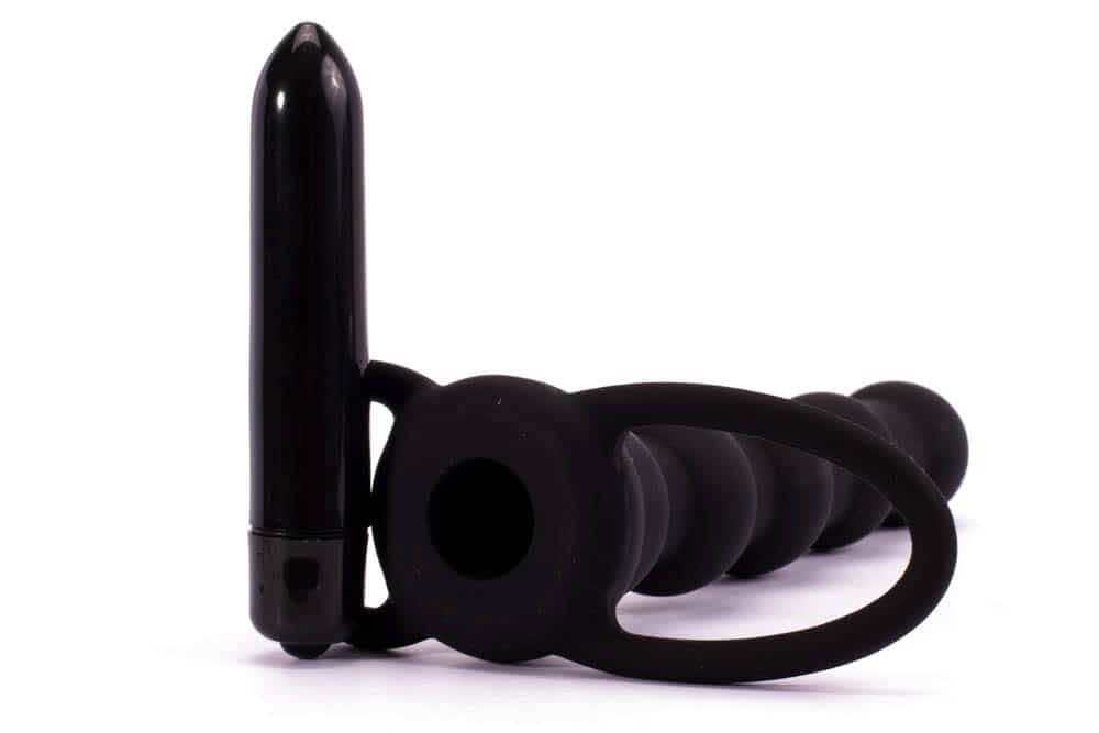 Double Prober - Strap-on cu vibrații, 16 cm - detaliu 7