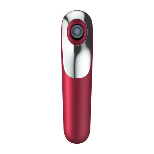 Dual Love Red - Vibrator pentru Stimulare Clitoris, 16.5x3.7 cm