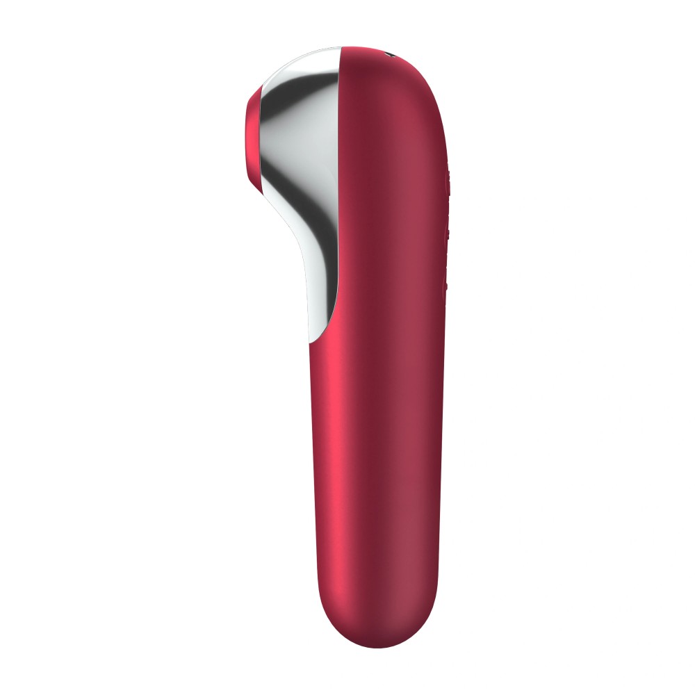 Dual Love Red - Vibrator pentru Stimulare Clitoris, 16.5x3.7 cm - detaliu 2