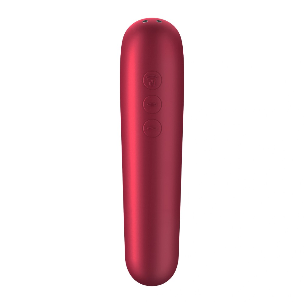 Dual Love Red - Vibrator pentru Stimulare Clitoris, 16.5x3.7 cm - detaliu 3