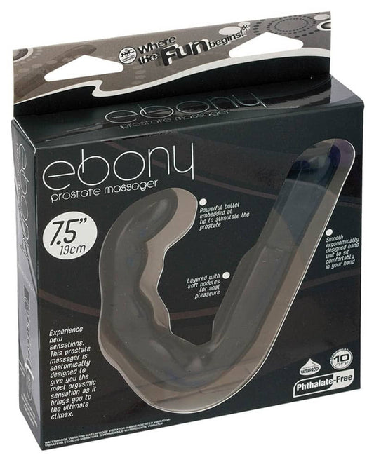 Ebony - Stimulator Prostata cu Vibratii, 19 cm