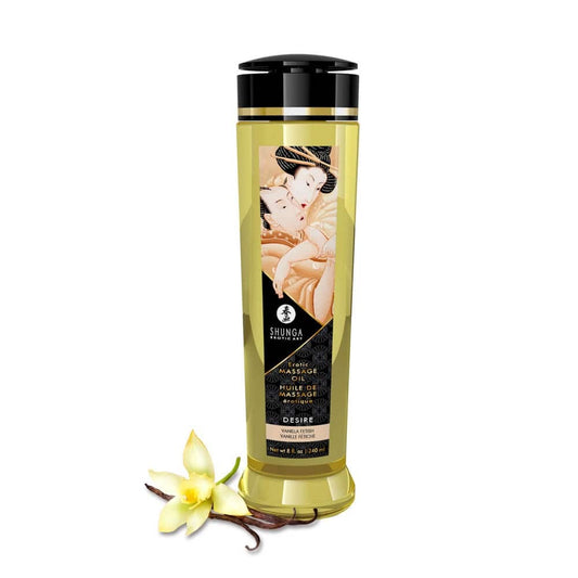Erotic Massage Desire Vanilla Shunga - Ulei de masaj cu aromă de vanilie, 240 ml