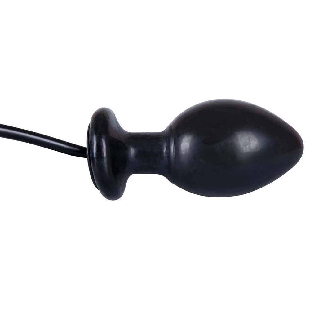 Fanny Hills - Butt Plug Gonflabil și cu Vibrații Multiple, Negru, 11 cm