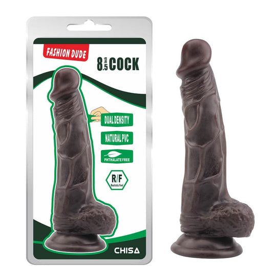 Fashion Dude 8.5 Inch Cock Brown, 21.5x4.1 cm