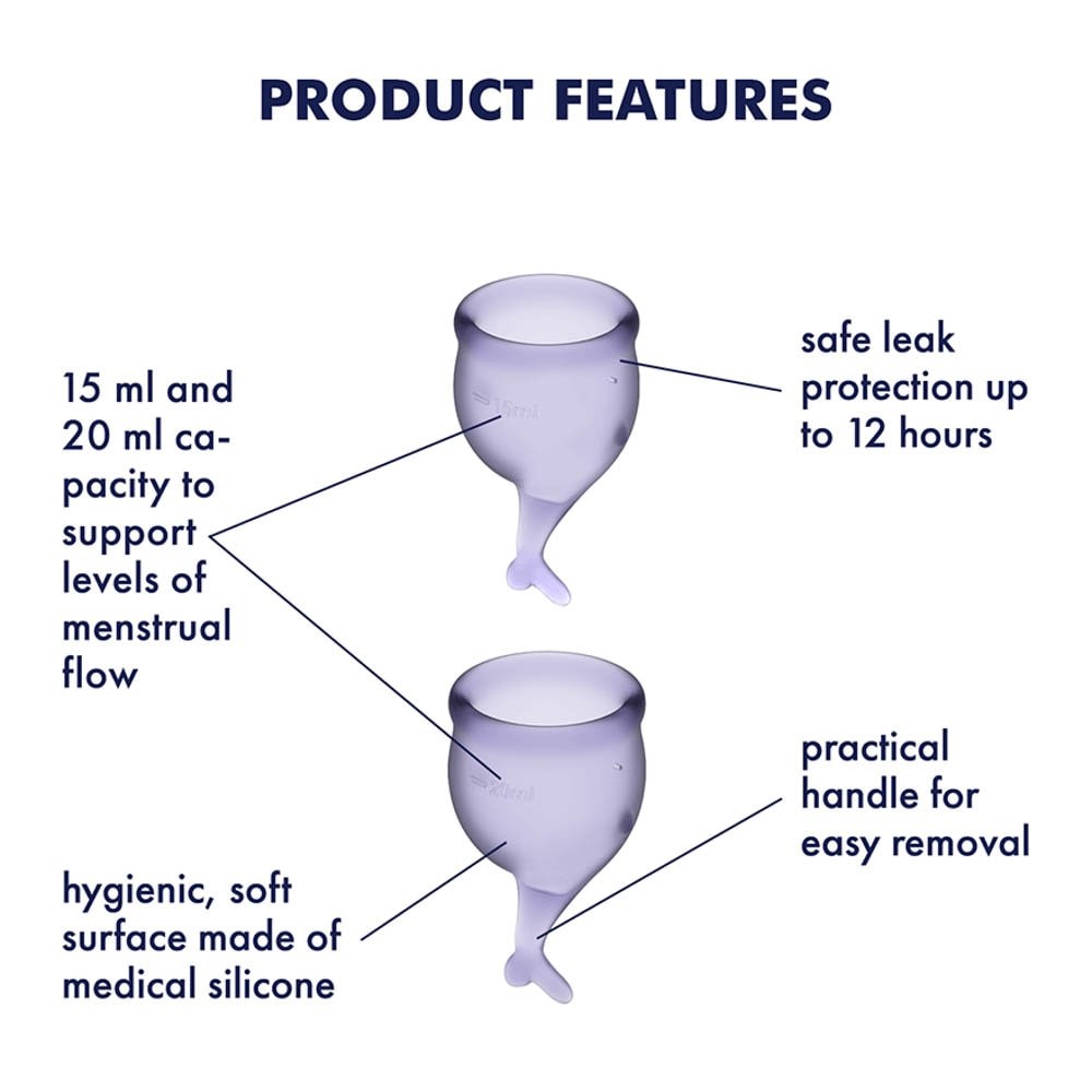 Feel Secure - Cupă menstruală, mov - detaliu 3