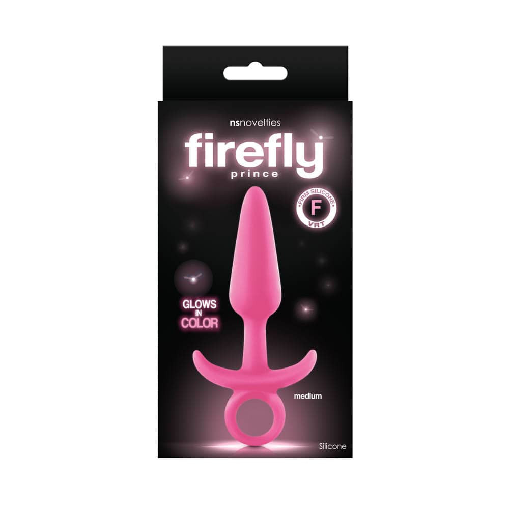 Firefly Prince Medium Pink - Dop Anal din Silicon, 12,5 cm