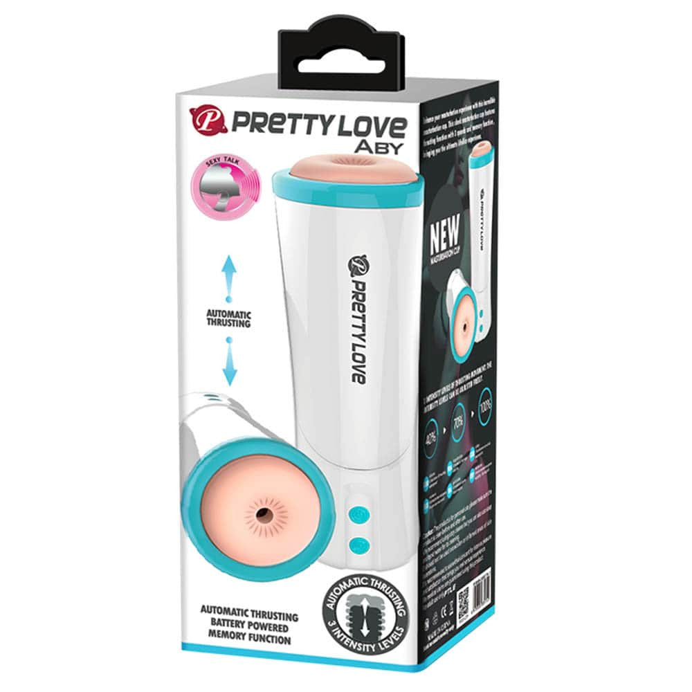 Fundul lui Aby - Masturbator Forma Fund cu Vibratii si Piston 25 cm - detaliu 1