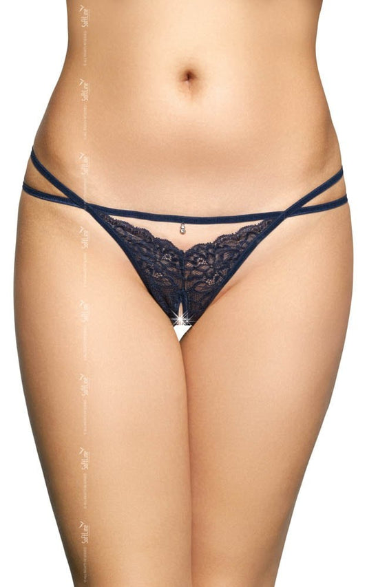 Gina - Lenjerie sexy G-String 2496, albastru, M/L - detaliu 1