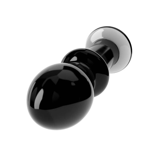 Glass Romance 2 - Dop anal, negru, 12.2 cm