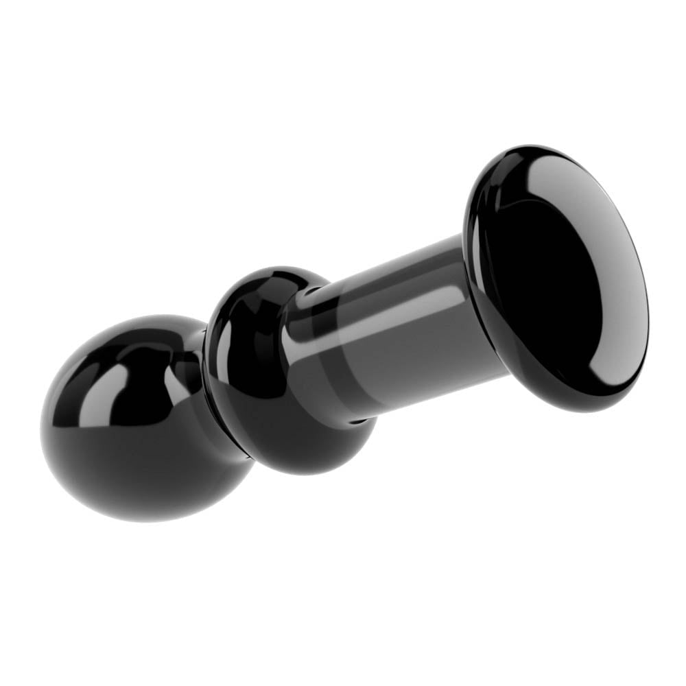Glass Romance 2 - Dop anal, negru, 12.2 cm - detaliu 1