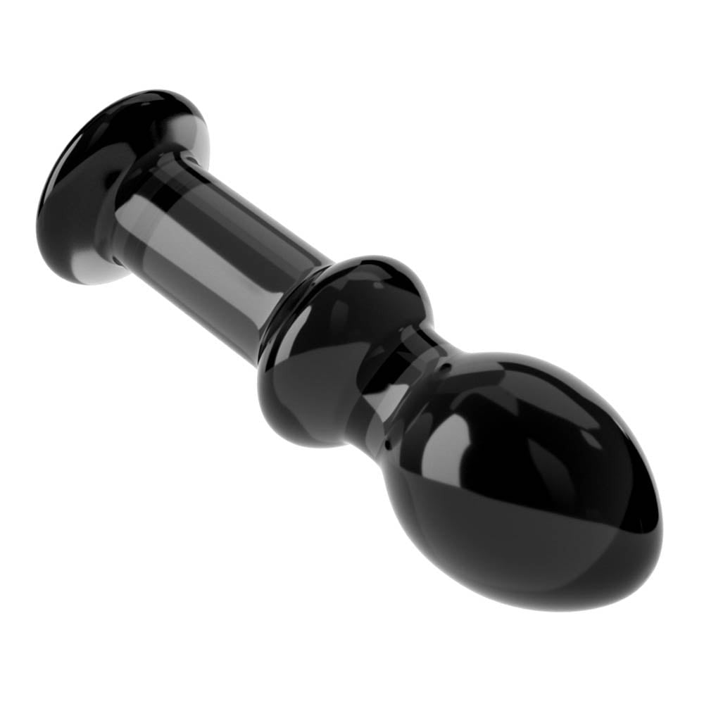 Glass Romance 2 - Dop anal, negru, 12.2 cm - detaliu 2