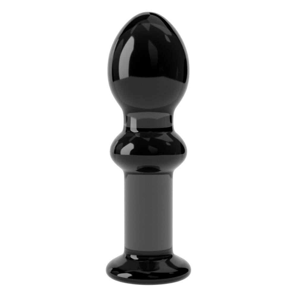 Glass Romance 2 - Dop anal, negru, 12.2 cm - detaliu 3