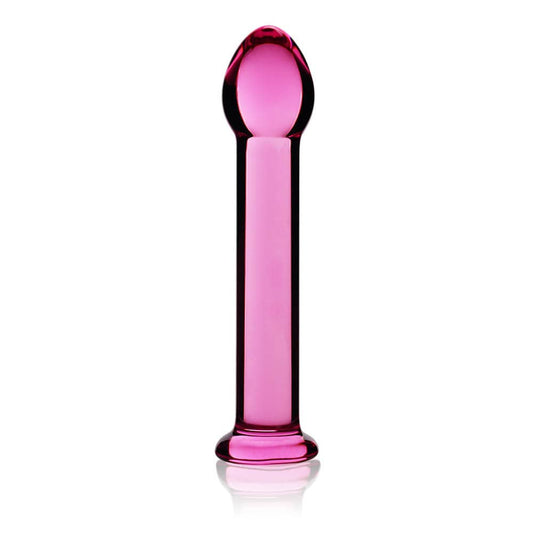 Glass Romance - Dildo sticlă, roz, 16 cm - detaliu 1