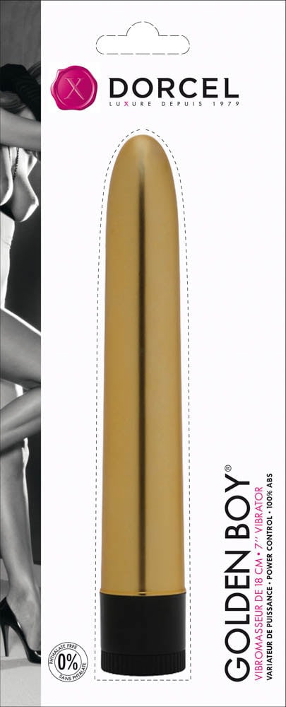 Golden Boy - Vibrator wand, auriu, 18 cm - detaliu 2