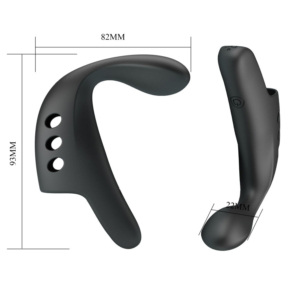 Gorgon - Vibrator pentru degete, negru, 9.3 cm - detaliu 10