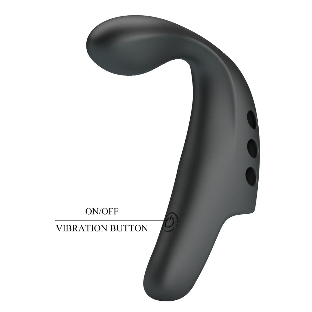 Gorgon - Vibrator pentru degete, negru, 9.3 cm - detaliu 1