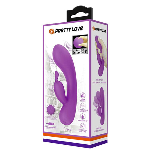 Grace - Vibrator iepuraș, 16.5 cm - detaliu 3