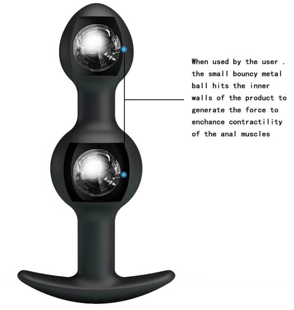 Heavy Balls - Dop anal din silicon, 11 cm - detaliu 3