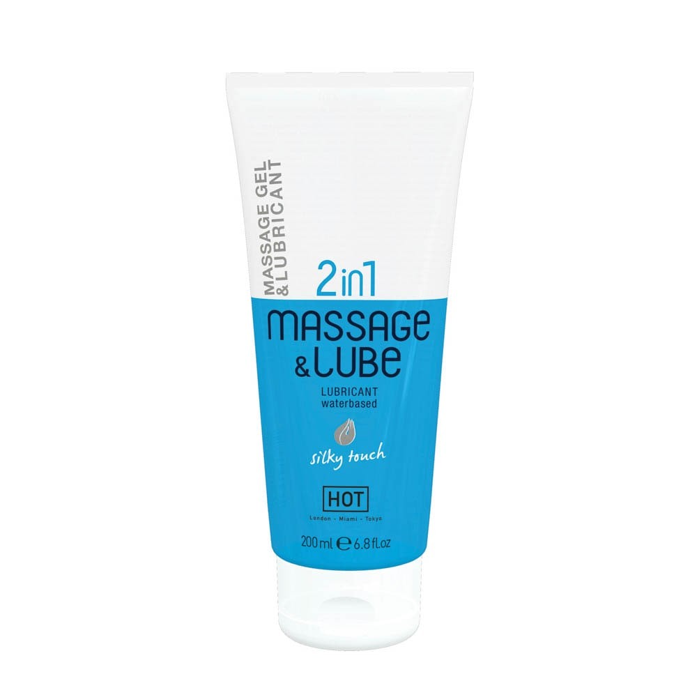 HOT Massage & Glide 2in1 - Gel de Masaj cu Efect de Lubrifiant pe Bază de Apă, 200 ml