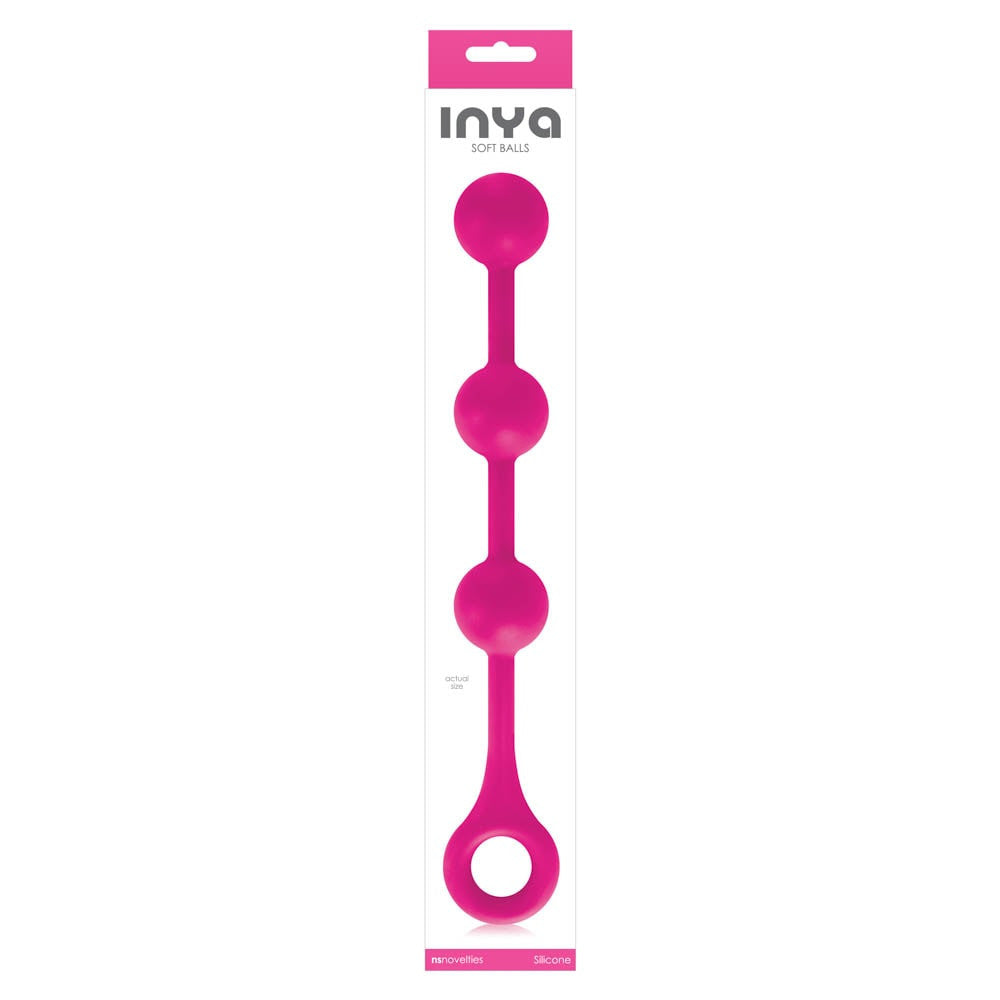 INYA Soft Balls Pink - Bile Anale din Silicon, 32 cm