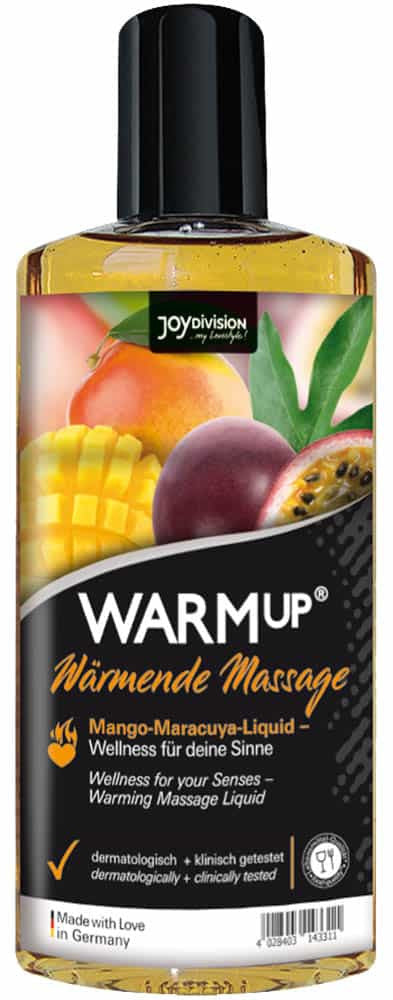 Joydivision WARMup Oil - Ulei de Masaj cu Efect de Incalzire si Aroma de Mango + Maracuya, 150 ml - detaliu 1